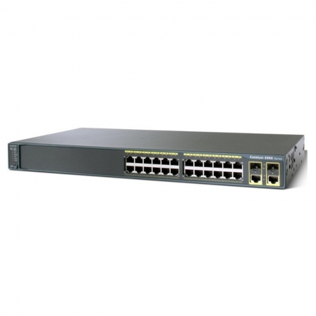 Коммутатор Cisco Catalyst 2960 Plus 24 10/100+2 T/SFP LAN Lite,mfg in Russia (WS-C2960R+24TC-S). Изображение 1