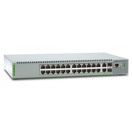 Коммутатор Allied Telesis 24 Port Managed Compact Fast Ethernet POE+ Switch. Dual AC Power Supply (AT-FS970M/24PS-50). Изображение 1