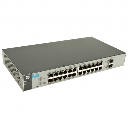 HP 1810-24G Switch(WEB-Managed, 24*10/100/1000 +2 SFP, Fanless design, 19