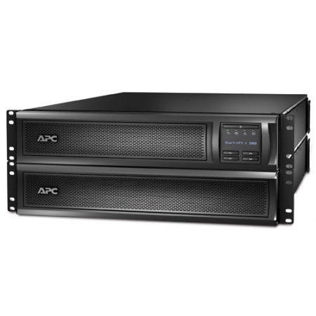 ИБП APC  Smart-UPS X 2700W / 3000VA Rack/Tower LCD 200-240V with Network Card,  Interface Port SmartSlot, USB, Extended runtime model, 2U (SMX3000RMHV2UNC). Изображение 2