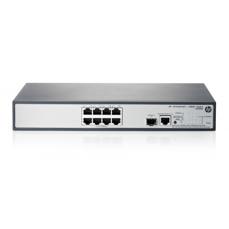 HP 1910-8G-PoE+ (180W) Switch (Web-managed, 8*10/100/1000 + 1 SFP, static routing,PoE+, 19