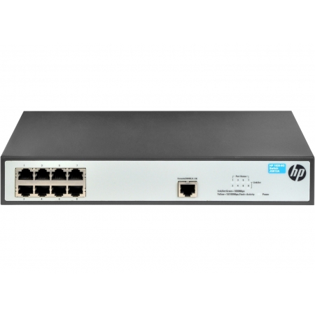 HP 1620-8G Switch (Entry-level Web-managed, 8*10/100/1000, Fanless design, 19