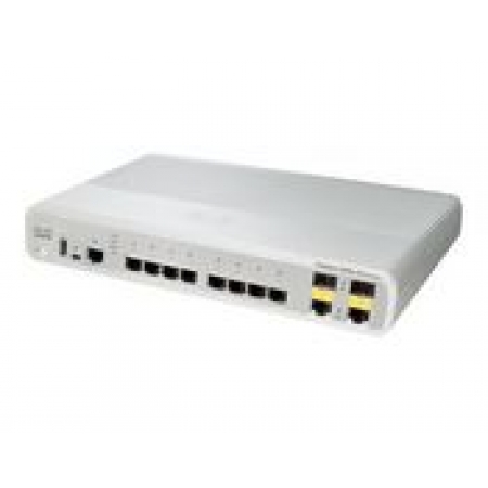 Коммутатор Cisco Systems Catalyst 3560C Switch 8 GE, 2 x Dual Uplink, IP Base (WS-C3560CG-8TC-S). Изображение 1