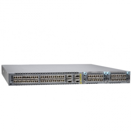Коммутатор Juniper Networks EX4600, 24 SFP+/SFP ports, 4 QSFP+ ports, 2 expansion slots, redundant fans, 2 AC power supplies, back to front airflow (EX4600-40F-AFI). Изображение 1