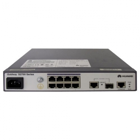 Коммутатор Huawei S2700-9TP-EI-AC(8 Ethernet 10/100 ports,1 dual-purpose 10/100/1000 or SFP,AC 110/220V) (S2700-9TP-EI-AC). Изображение 1