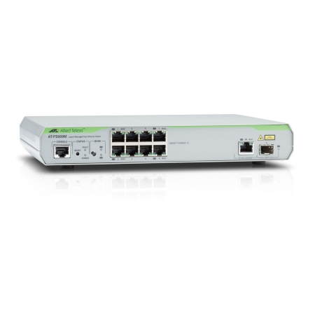 Коммутатор Allied Telesis 8 Port Managed Standalone Fast Ethernet Switch, 1 Combo SFP uplink port. Single AC Power Supply (AT-FS909M). Изображение 1