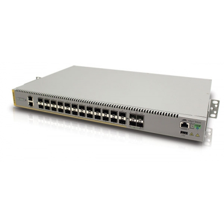 Коммутатор Allied Telesis Stackable L3 switch with 24 x 100/1000 SFP ports and 4 10G SFP+ ports. Dual DC Power supplies, Industrial Temperature (AT-IE510-28GSX-80). Изображение 1