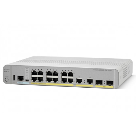 Коммутатор Cisco Systems Catalyst 3560-CX 12 Port PoE, 10G Uplinks IP Base (WS-C3560CX-12PD-S). Изображение 1