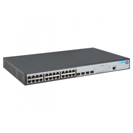 HP 1920-24G-PoE+ (370W) Switch Web-managed, Limited CLI, 24*10/100/1000 PoE+, 4*SFP, static routing, rack-mounting, 19
