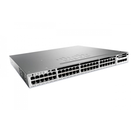 Коммутатор Cisco Catalyst 3850 48 Port PoE with 5 AP licenses IP Base (WS-C3850-48W-S). Изображение 1