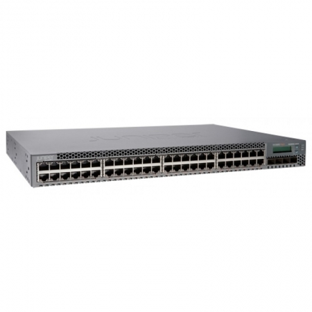 Коммутатор Juniper Networks EX3300 TAA, 48-Port 10/100/1000BaseT (48-Ports PoE+) with 4 SFP+ 1/10G Uplink Ports (Optics not included) (EX3300-48P-TAA). Изображение 1