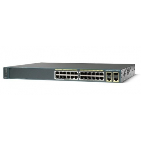 Коммутатор Cisco Catalyst 2960 Plus 24 10/100 PoE + 2 T/SFP LAN Lite, Russia (WS-C2960R+24PC-S). Изображение 1