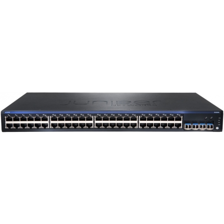 Коммутатор Juniper Networks EX2200, 48-port 10/100/1000BaseT + 4Gbe Uplink ports (EX2200-48T-4G). Изображение 1