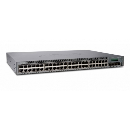 Коммутатор Juniper Networks EX3300 TAA, 48-Port 10/100/1000BaseT with 4 SFP+ 1/10G Uplink Ports (Optics not included), Back-to-Front Cooling (EX3300-48T-BF-TAA). Изображение 1