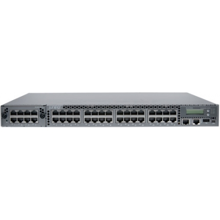 Коммутатор Juniper Networks EX4550, 32-Port 100M/1G/10G BASE-T Converged Switch, 650W AC PS, PSU-Side Airflow Intake (Optics, VC Cables/Modules, Expansion Modul es Sold Separately) (EX4550-32T-AFI). Изображение 1