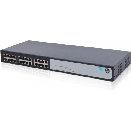 HP 1410-24G-R Switch (Unmanaged, 24*10/100/1000, Fanless design, QoS, 19