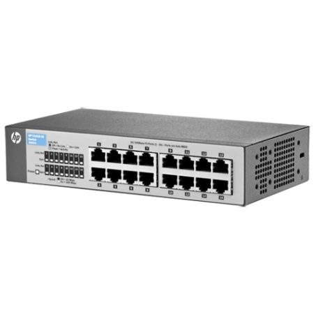 HP V1410-16 Switch( Unmanaged, 16*10/100, QoS) (J9662A). Изображение 1