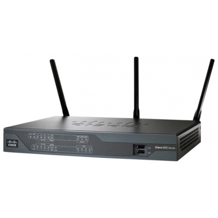 Cisco 891W Gigabit Ethernet security router with802.11n, FCC compliant (CISCO891W-AGN-A-K9). Изображение 1