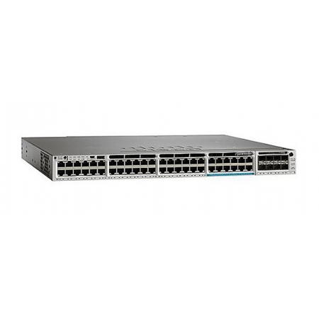 Коммутатор Cisco Catalyst 3850 48 Port (12 mGig+36 Gig) UPoE LAN Base (WS-C3850-12X48U-L). Изображение 1