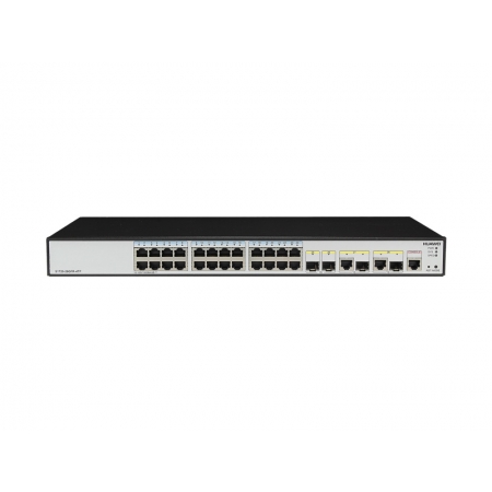 Коммутатор Huawei S1720-28GFR-4TP(24 Ethernet 10/100/1000 ports,2 Gig SFP and 2 dual-purpose 10/100/1000 or SFP,AC 110/220V) (S1720-28GFR-4TP). Изображение 1