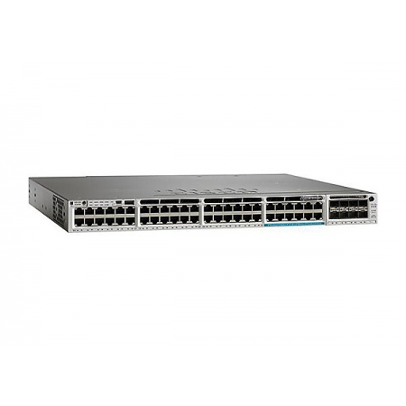 Коммутатор Cisco Catalyst 3850 48 Port (12 mGig+36 Gig) UPoE IP Base (WS-C3850-12X48U-S). Изображение 1