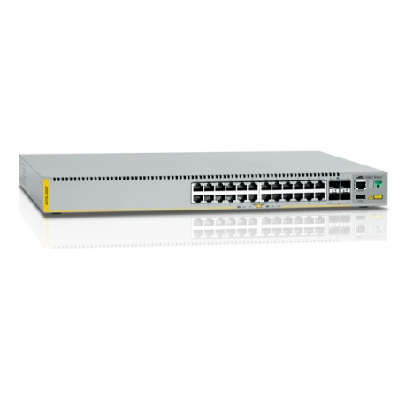 Коммутатор Allied Telesis Gigabit Edge Switch with 24 x 10/100/1000T, 4 x 1G SFP ports. Requires licenses to enable 10G uplink and to enable stacking feature + NCB1 (AT-x510L-28GT-50). Изображение 1