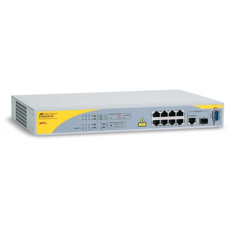 Коммутатор Allied Telesis 8 Port POE Managed Fast Ethernet Switch with One 10/100/1000T / SFP Combo uplinks, Silient operation (AT-8000/8POE). Изображение 1