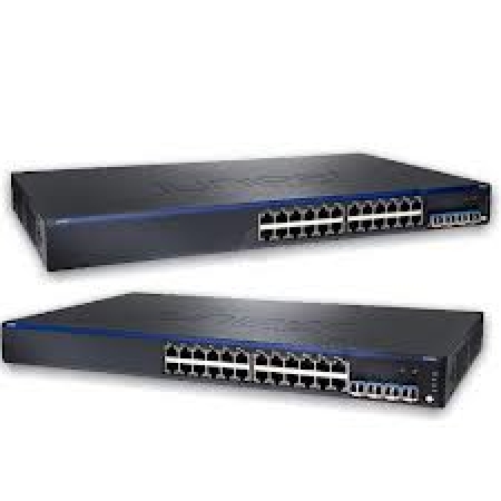 Коммутатор Juniper Networks EX2200 TAA, 24-Port 10/100/1000BaseT (24-ports PoE) with 4 SFP Uplink Ports (Optics not Included) (EX2200-24P-4G-TAA). Изображение 1