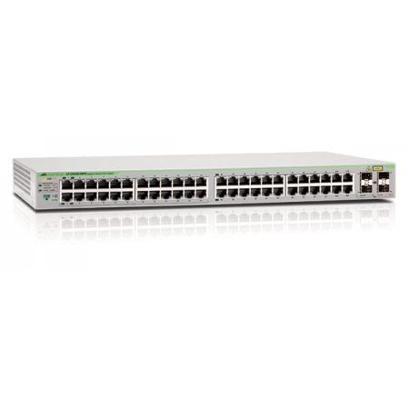 Коммутатор Allied Telesis 48-port 10/100/1000T WebSmart switch with 4 SFPcombo ports and POE+ (AT-GS950/48PS-50). Изображение 1