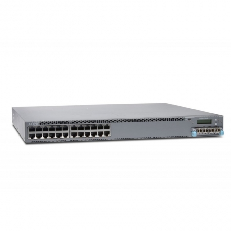 Коммутатор Juniper Networks EX4300 TAA, 24-Port 10/100/1000BaseT PoE-plus + 715W AC PS (provides 400W PoE+ power) (EX4300-24P-TAA). Изображение 1