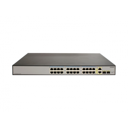 Коммутатор Huawei S1700-28FR-2T2P-AC(24 Ethernet 10/100 ports,2 Ethernet 10/100/1000 ports and 2 Gig SFP,AC 110/220V) (S1700-28FR-2T2P-AC). Изображение 1