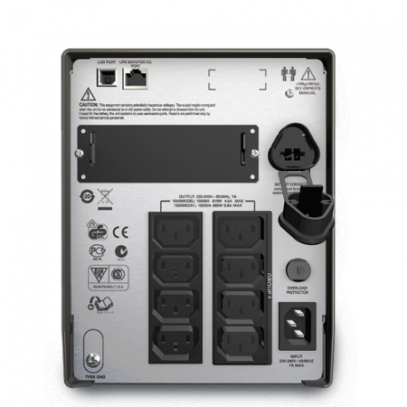 ИБП APC  Smart-UPS LCD 1000W / 1500VA, Interface Port SmartSlot, USB, 230V (SMT1500I). Изображение 2