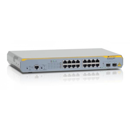Коммутатор Allied Telesis L2+ switch with 14 x 10/100/1000TX ports and 2 100/1000TX / SFP combo ports (16 ports total) (AT-x210-16GT-50). Изображение 1