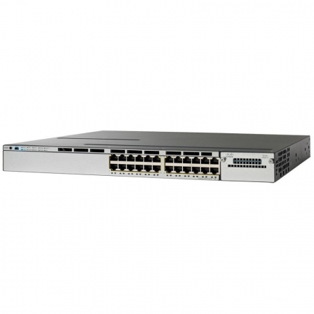 Коммутатор Cisco Catalyst 3850 24 Port PoE with 5 AP license IP Base (WS-C3850-24PW-S). Изображение 1