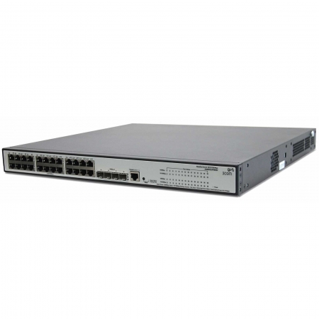 HP V1910-24G-PoE Switch (Managed, 24*10/100/1000 + 4 SFP, static routing, PoE 170W 19'') (JE008A). Изображение 1