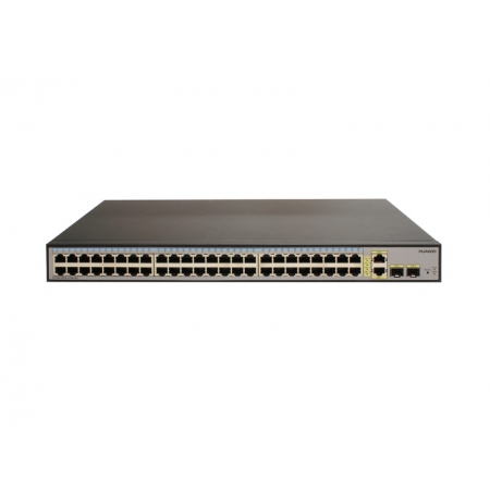 Коммутатор Huawei S1700-52FR-2T2P-AC(48 Ethernet 10/100 ports,2 Ethernet 10/100/1000 ports and 2 Gig SFP,AC 110/220V) (S1700-52FR-2T2P-AC). Изображение 1