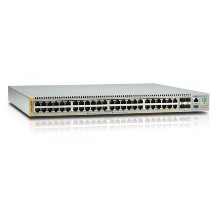 Коммутатор Allied Telesis Gigabit Edge Switch with 48 x 10/100/1000T POE+ ports, 4 x 1G SFP ports. Requires licenses to enable 10G uplink and to enable stacking feature + NCB1 (AT-x510L-52GP-50). Изображение 1