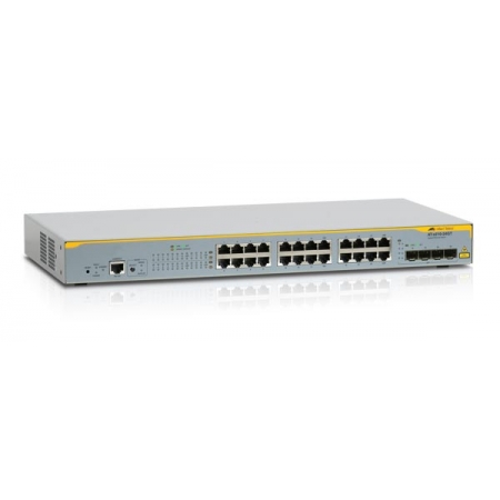 Коммутатор Allied Telesis L2+ switch with 20 x 10/100/1000TX ports and 4 100/1000TX / SFP combo ports (24 ports total) (AT-x210-24GT-50). Изображение 1