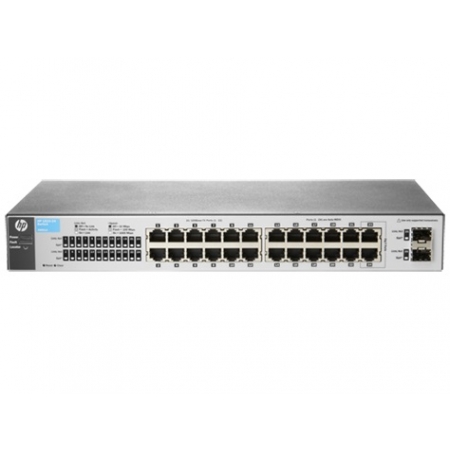 HP 1810-24 Switch(WEB-Managed, 22*10/100 +2 10/100/1000 + 2 SFP, Fanless design, 19
