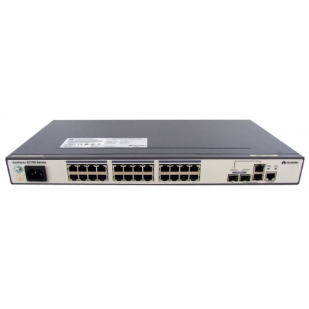 Коммутатор Huawei S2700-26TP-EI-AC(24 Ethernet 10/100 ports,2 dual-purpose 10/100/1000 or SFP,AC 110/220V) (S2700-26TP-EI-AC). Изображение 1