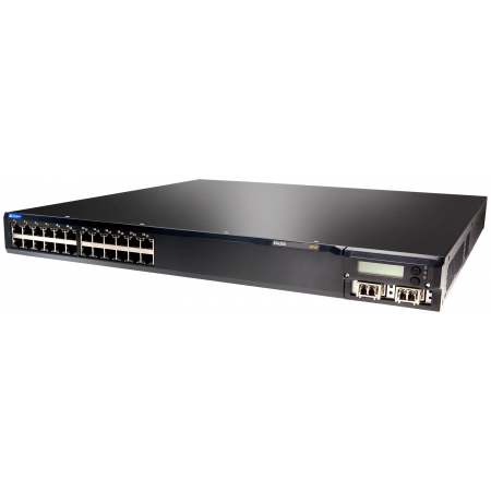 Коммутатор Juniper Networks EX 4200, 24-port 10/100/1000BaseT (8-ports PoE) + 320W AC PS, includes 50cm VC cable (EX4200-24T). Изображение 1