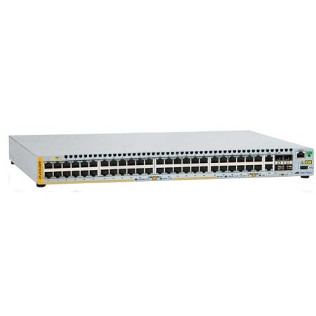 Коммутатор Allied Telesis L2+ managed stackable switch, 48 POE+ ports 10/100Mbps, 2-port SFP/Copper combo port, 2 dedicated stack slots, 1 Fixed AC power supply (AT-x310-50FP). Изображение 1